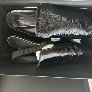 Rag & Bone Glossy Black Mules